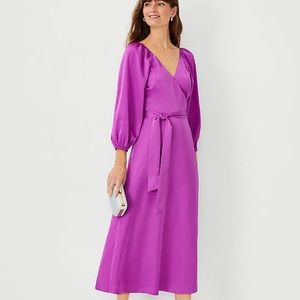 Ann Taylor Women’s Satin Wrap Dress NWT